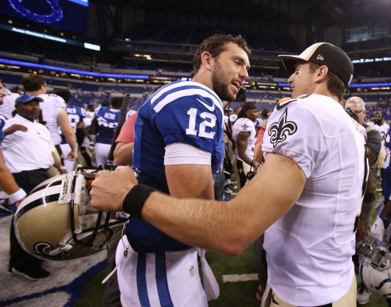 Andrew Luck and Drew Brees