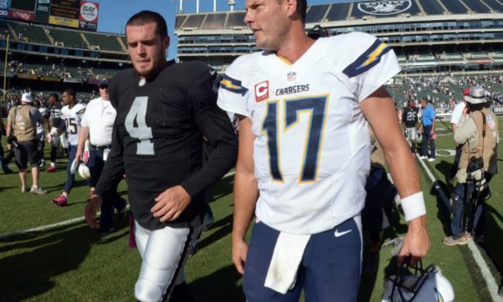 Derek Carr and Philip Rivers