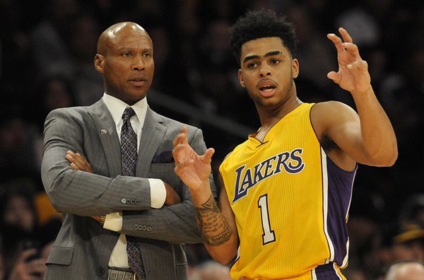 Byron Scott and D’Angelo Russell