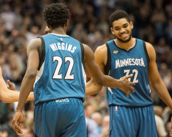 Andrew Wiggins and Karl-Anthony Towns