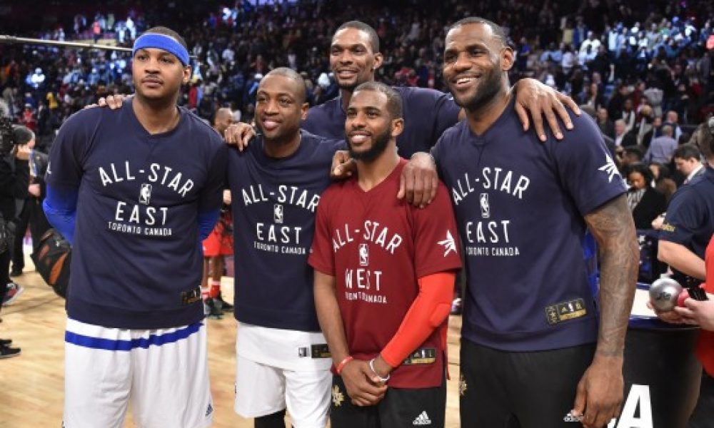 LeBron James, Carmelo Anthony, Chris Paul and Dwyane Wade