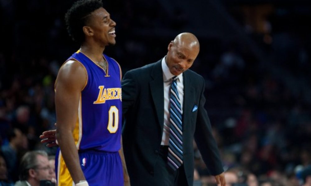 Nick Young and Byron Scott
