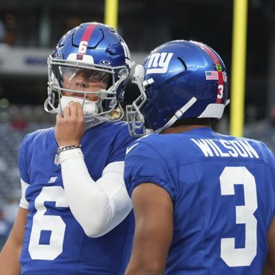 Jaxson Dart, Russell Wilson, New York Giants