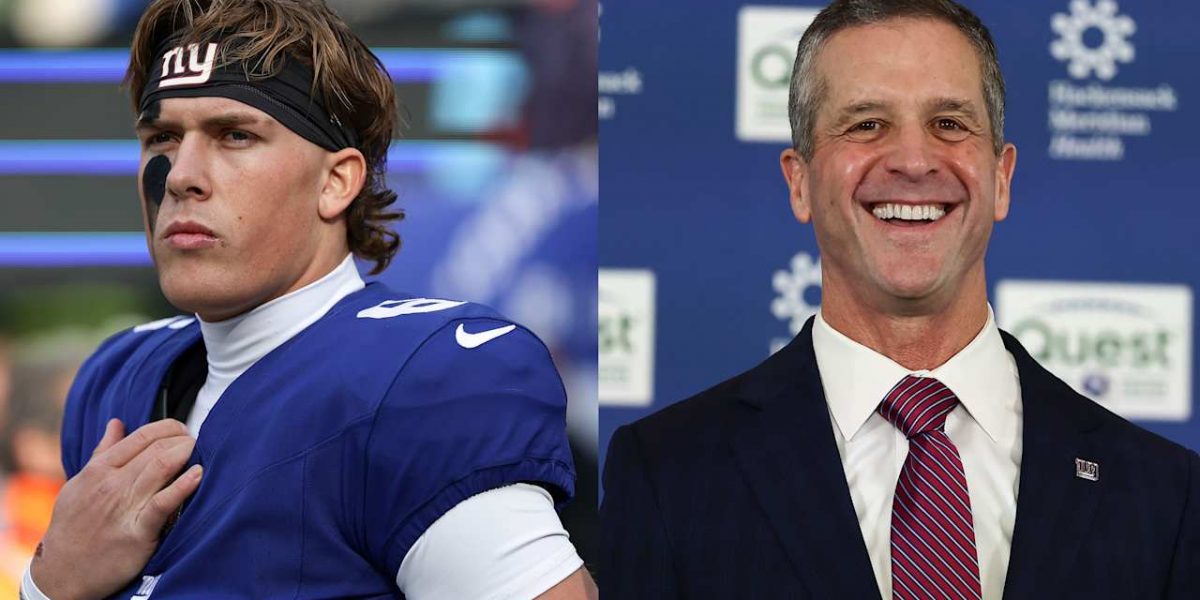 Jaxson Dart, Giants, John Harbaugh